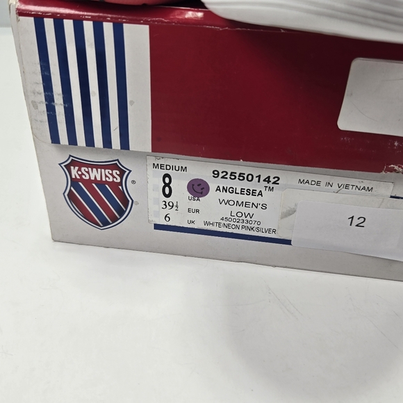K-Swiss Anglesea Pink and White Ombre Classic Sneakers Women's Size 8 - Picture 11 of 12